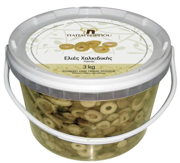 Sliced Halkidiki Olives 3Kg